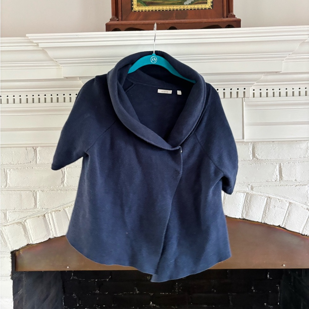 Navy Blue Short Sleeve Jacket